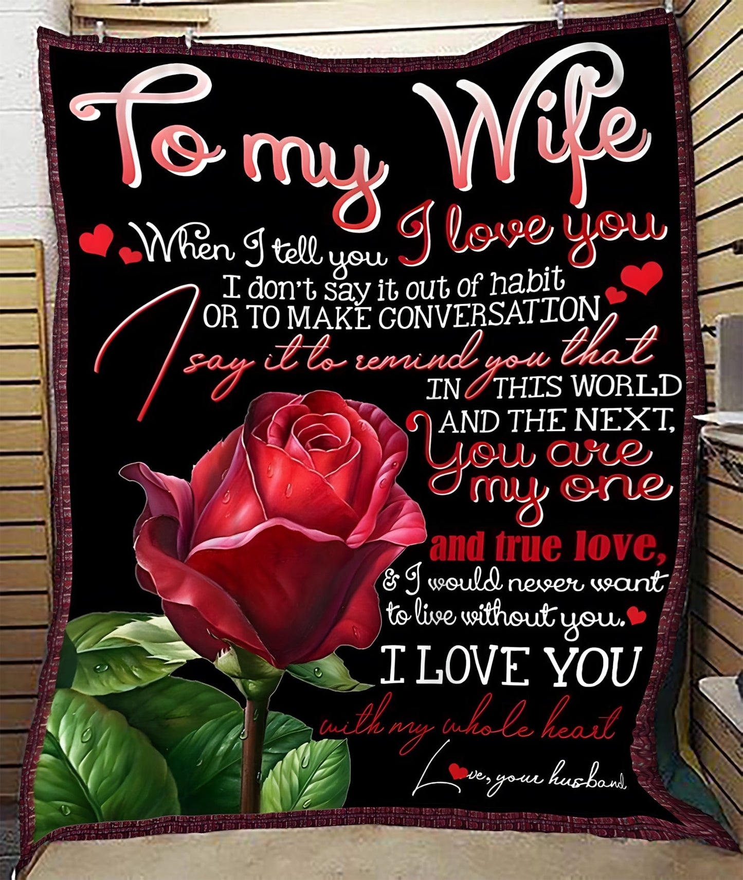 To My Beautiful Wife Blanket – All My Love From Your Husband (SKU26B-01-68)