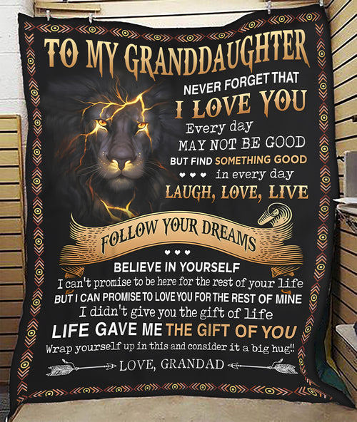 To My Grandaughter Blanket – Wrapped In Love From Granpa(SKU2603-346)