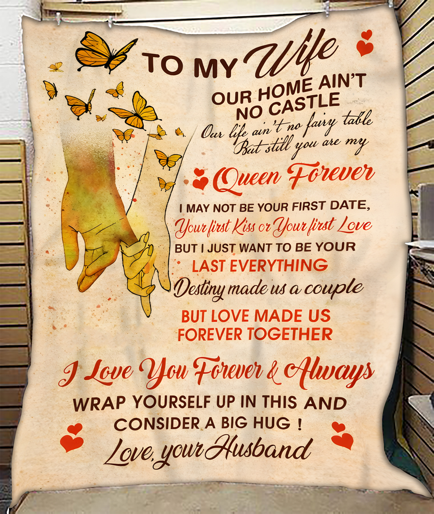 To My Wife Gift Blanket – A Promise Of Forever, From Husband