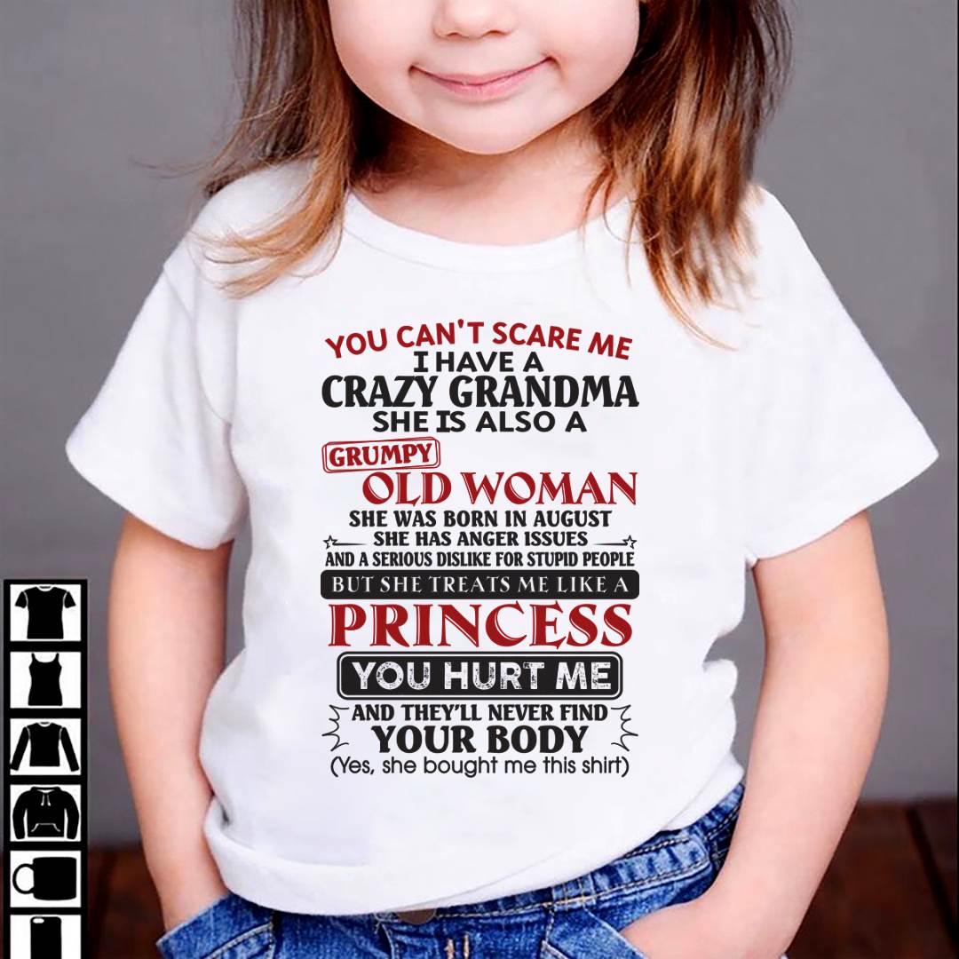 August - You Can't Scare Me - Gift For Grandson And Granddaughter From Grandma - ntnt08 (SKU10-76-08)
