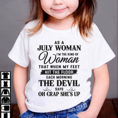 AS A JULY WOMAN – T-SHIRT FOR WOMAN – ntnt07 (SKU26T-01-36-07)