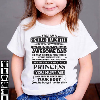 November – Yes, I Am A Spoiled Daughter – Gift For Daughter From Dad – ntnt11 (SKU12-267-11)
