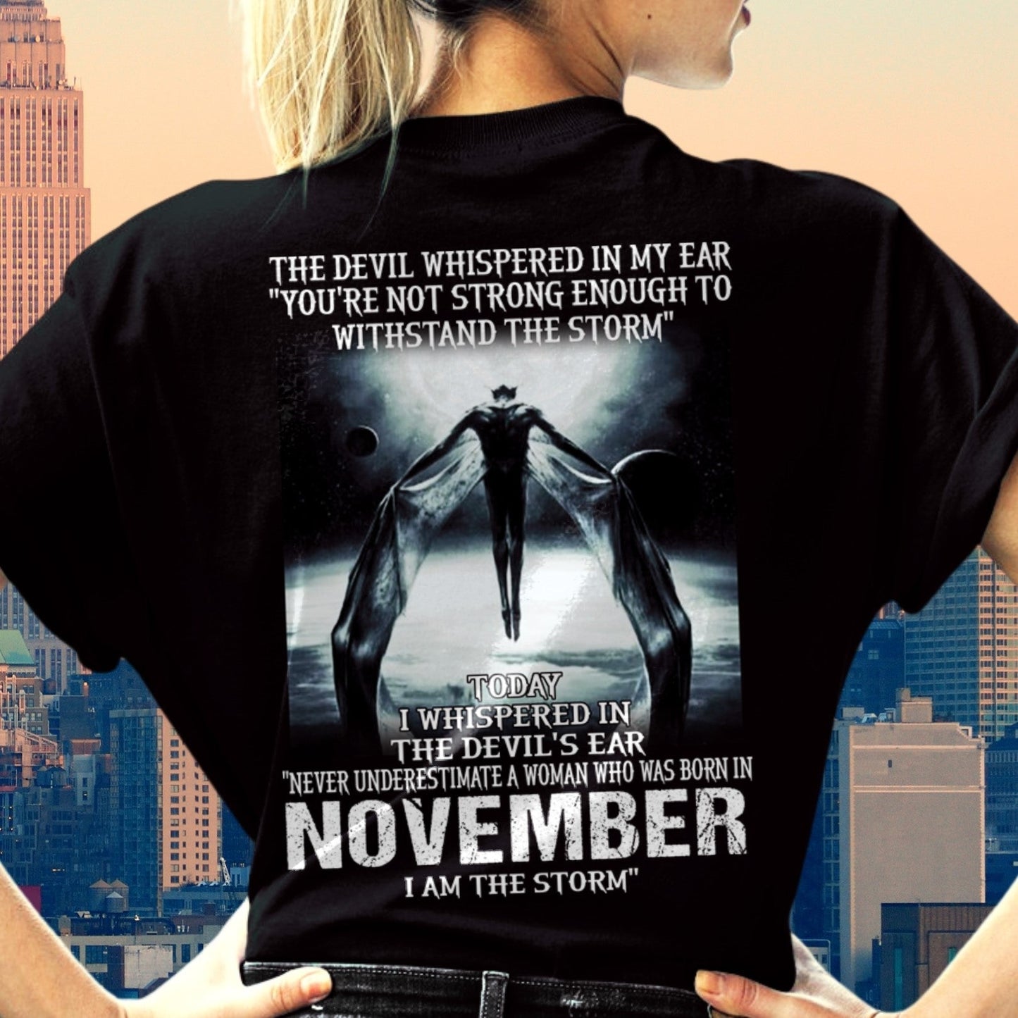 November - The Devil Whispered In My Ear - T-Shirt For Woman - ntnt11 (SKU-CHAUU-11)
