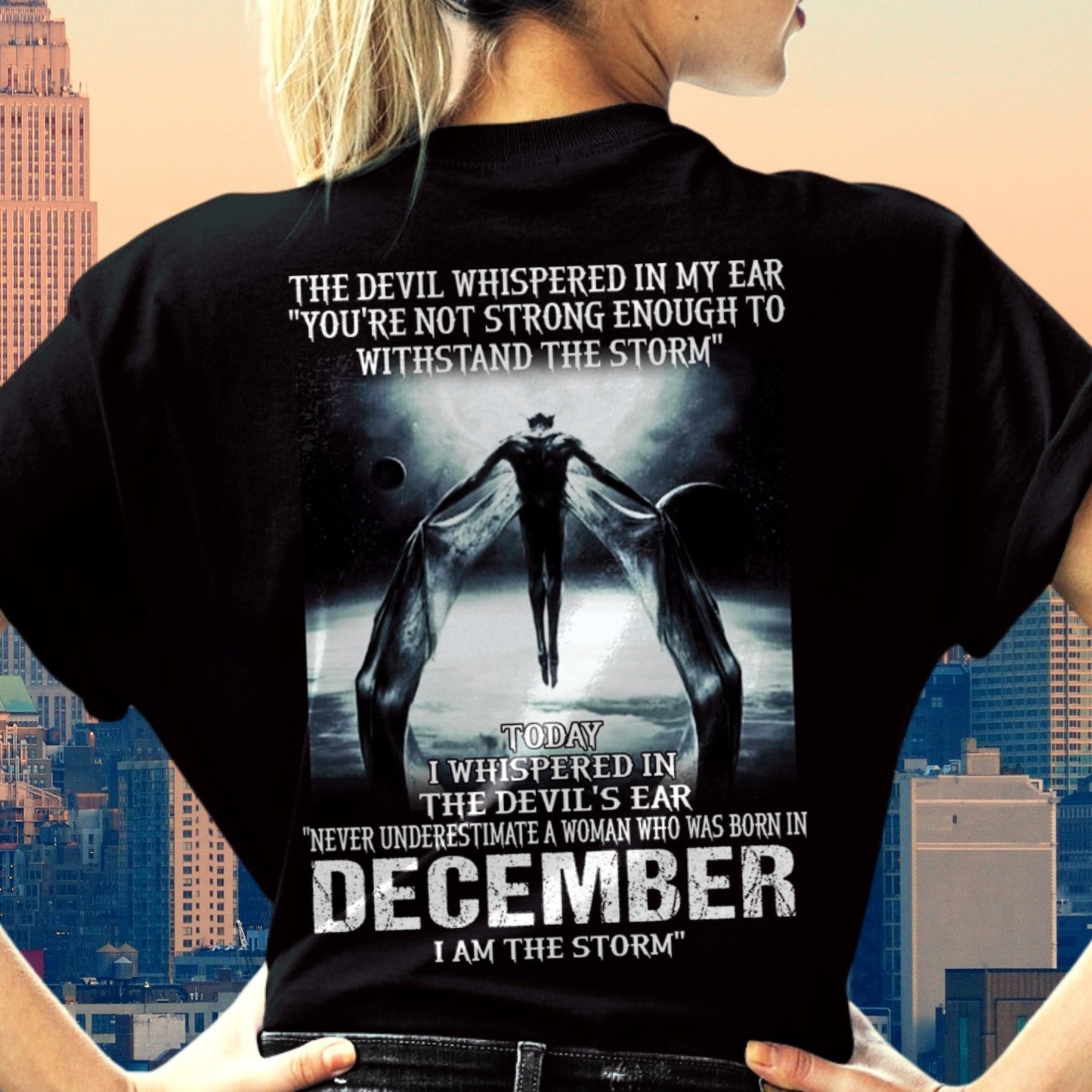 December - The Devil Whispered In My Ear - T-Shirt For Woman - ntnt12 (SKU-CHAUU-12)