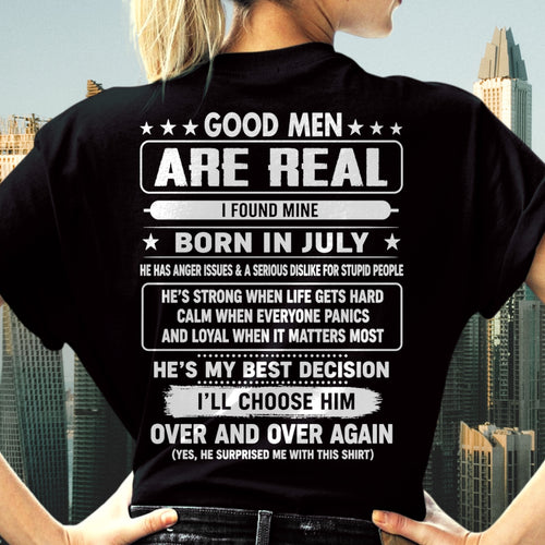 July Good Men Are Real Shirt – From Husband – NTNT07 - (SKU2608-511-07)