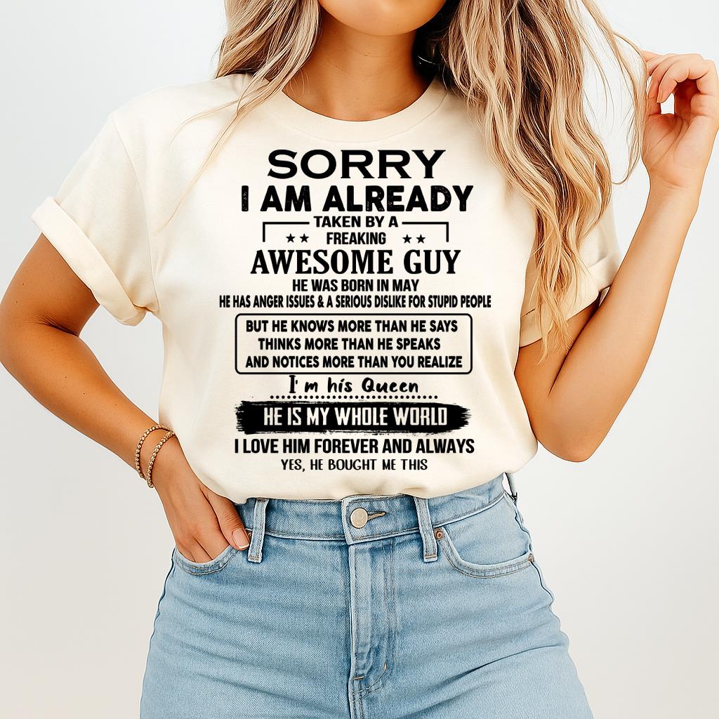 May - Awesome Guy - Perfect gift for your girlfriend or wife from Husband - ntnt05 (SKUT08-11-05)