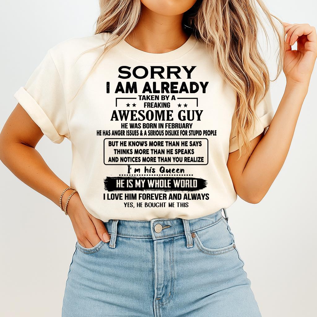 February - Awesome Guy - Perfect gift for your girlfriend or wife from Husband - ntnt02(SKUT08-11-02)