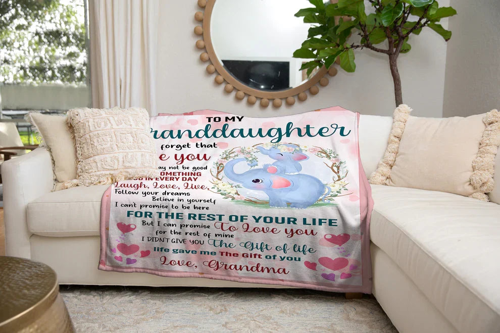 Special Gift For Your Granddaughter Blanket - From Grandma (SKUB11-150)