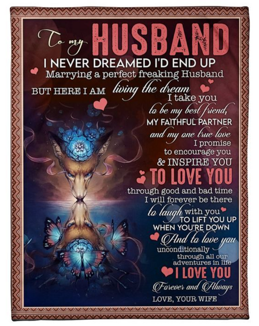 Special Gift For Your Husband Blanket - From Wife FULL