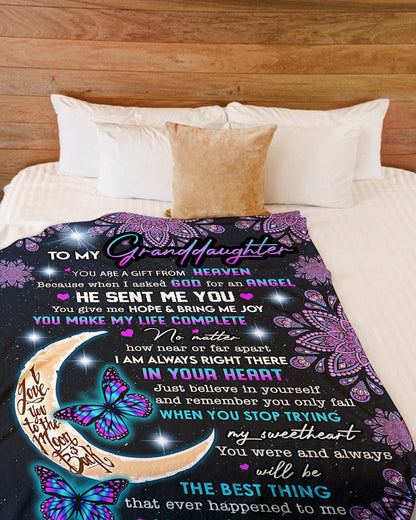 Special Gift For Your Granddaughter Blanket - From Grandpa (SKUB10-12)