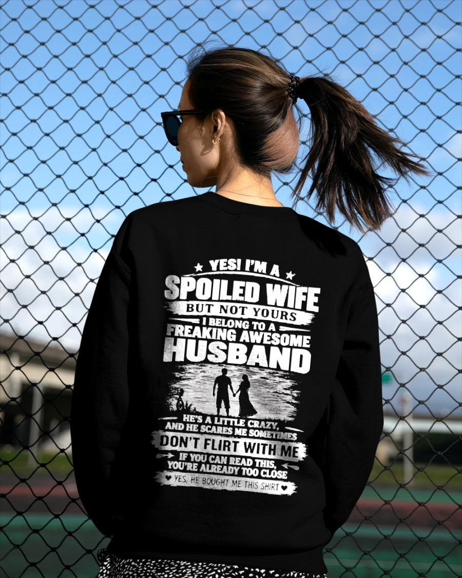 Spoiled Wife Shirt - I Belong to a Freaking Awesome January Husband - From Husband - NTNT00 - (SKU2609-121-00)