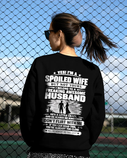 Spoiled Wife Shirt - I Belong to a Freaking Awesome January Husband - From Husband - NTNT00 - (SKU2609-121-00)