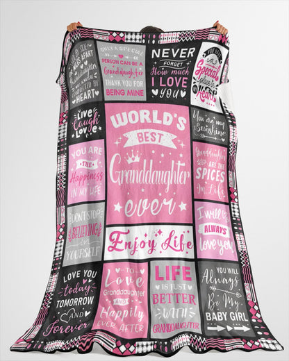 TO MY GRANDDAUGHTER - GIFT FOR GRANDDAUGHTER - Sherpa Fleece Blanket From Grandparent (SKUB-ntnt-07)