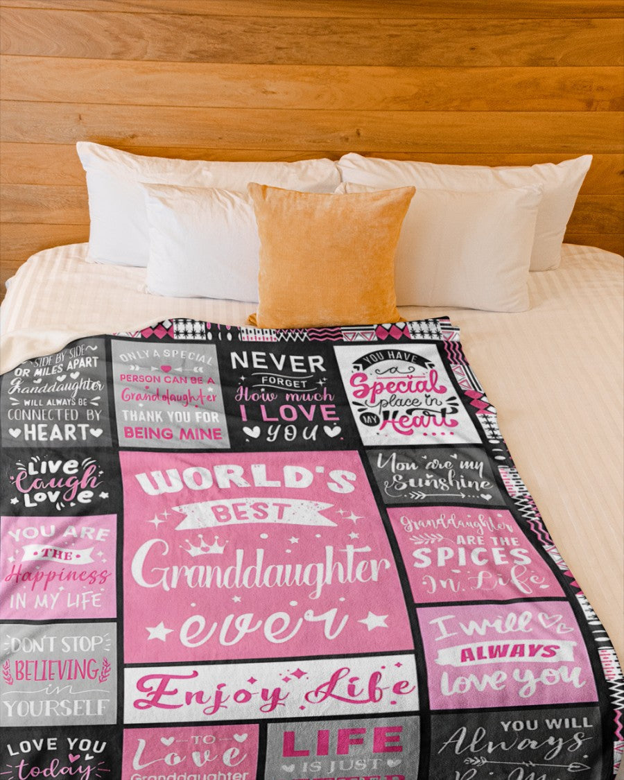 TO MY GRANDDAUGHTER - GIFT FOR GRANDDAUGHTER - Sherpa Fleece Blanket From Grandparent (SKUB-ntnt-07)