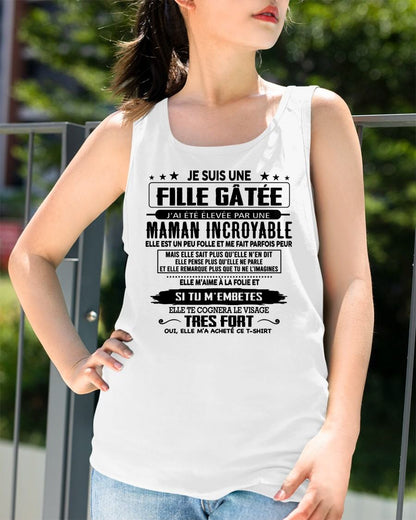T-SHIRT JE SUIS UNE FILLE CHANCEUSE – CADEAU TOUCHANT DE MAMAN INCROYABLE - fr00 / ntnt00 (SKU26T-0190-00)