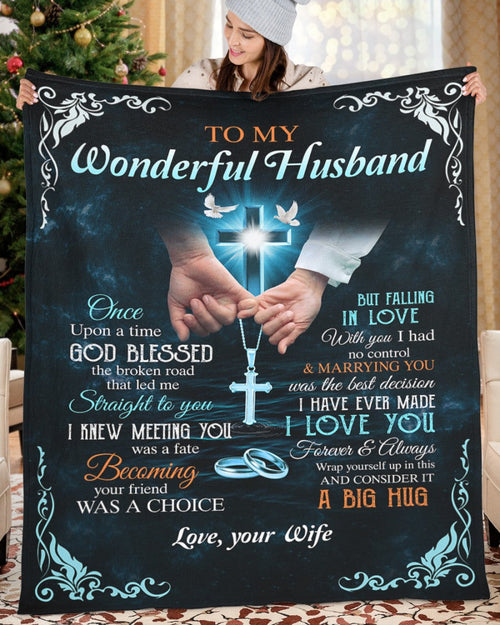 TO MY HUSBAND - GIFT FOR HUSBAND - Sherpa Fleece Quilt Blanket