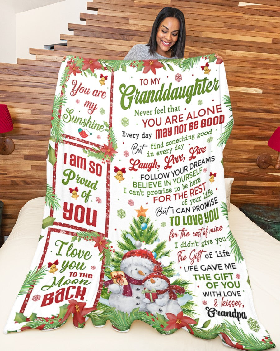 BLANKET FOR GRANDDAUGHTER – COMFORT & WARMTH CHRISTMAS GIFT FROM GRANDPA  Sherpa Fleece Quilt Blanket ntnt00 (SKUB10-184)