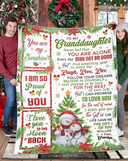 BLANKET FOR GRANDDAUGHTER – COMFORT & WARMTH CHRISTMAS GIFT FROM GRANDPA  Sherpa Fleece Quilt Blanket ntnt00 (SKUB10-184)