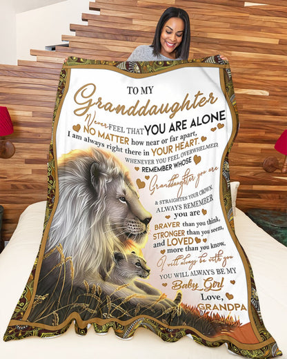 BLANKET FOR GRANDDAUGHTER – COMFORT & WARMTH GIFT FROM GRANDPA  Sherpa Fleece Quilt Blanket ntnt00 (SKUB11-54)