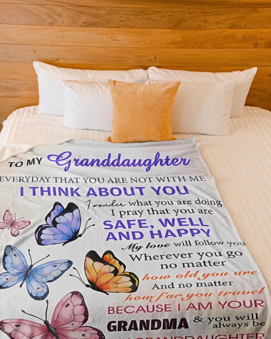 BLANKET FOR GRANDDAUGHTER – COMFORT & WARMTH GIFT FROM GRANDMA  Sherpa Fleece Quilt Blanket hnds00 (SKUB-BLK-GMD1)