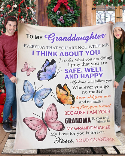 BLANKET FOR GRANDDAUGHTER – COMFORT & WARMTH GIFT FROM GRANDMA  Sherpa Fleece Quilt Blanket hnds00 (SKUB-BLK-GMD1)
