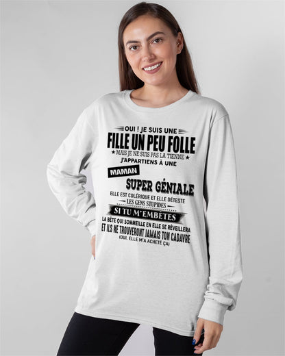 T-SHIRT JE SUIS UNE FILLE CHANCEUSE – CADEAU TOUCHANT DE MAMAN INCROYABLE - fr00 / ntnt00