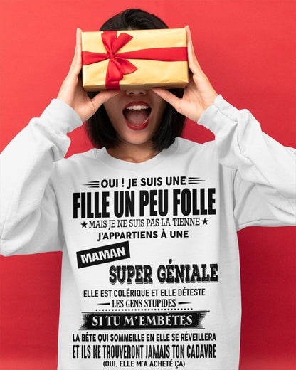T-SHIRT JE SUIS UNE FILLE CHANCEUSE – CADEAU TOUCHANT DE MAMAN INCROYABLE - fr00 / ntnt00