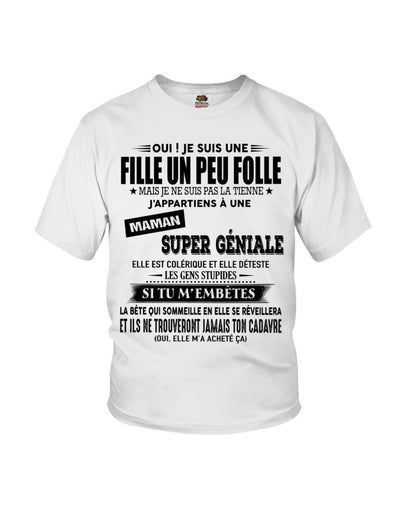 T-SHIRT JE SUIS UNE FILLE CHANCEUSE – CADEAU TOUCHANT DE MAMAN INCROYABLE - fr00 / ntnt00