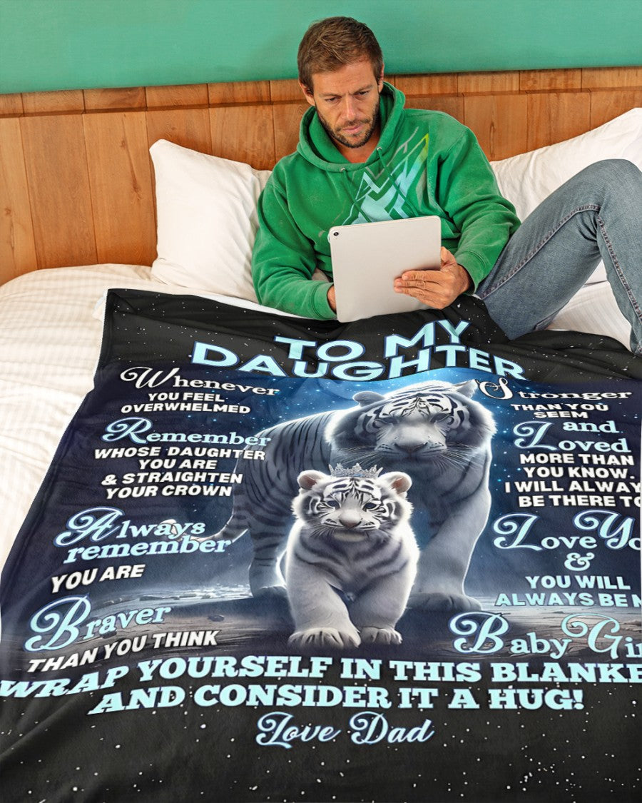 To My Daughter Blanket – Wrapped In Love From Dad (SKU-CHAU-B04)