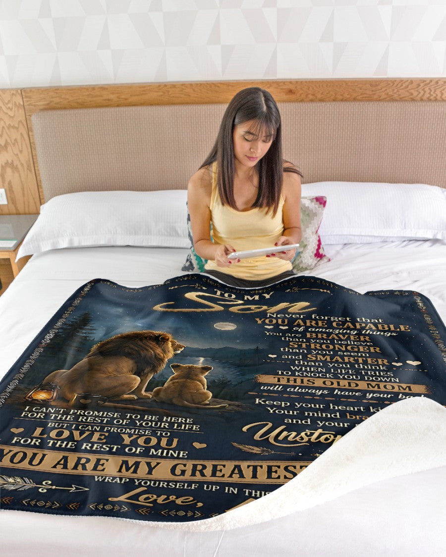 Special Gift For Your Son From Mom - Blanket - (SKU2607-21)