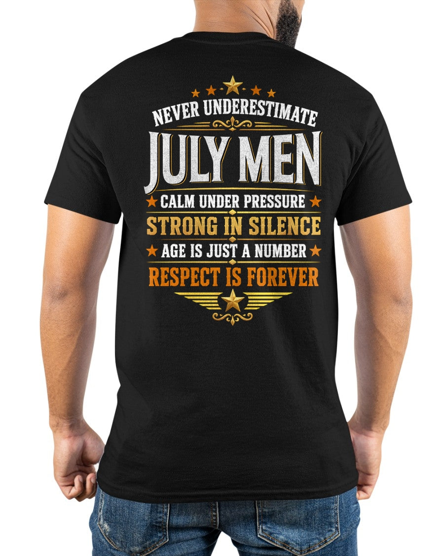 July Men Wolf Shirt – Calm Under Pressure, Respect Is Forever T-Shirt - From Boy - NTNT07 - (SKU2608-610-07)