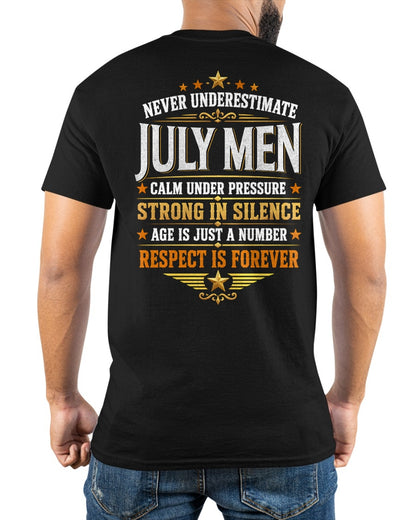 July Men Wolf Shirt – Calm Under Pressure, Respect Is Forever T-Shirt - From Boy - NTNT07 - (SKU2608-610-07)