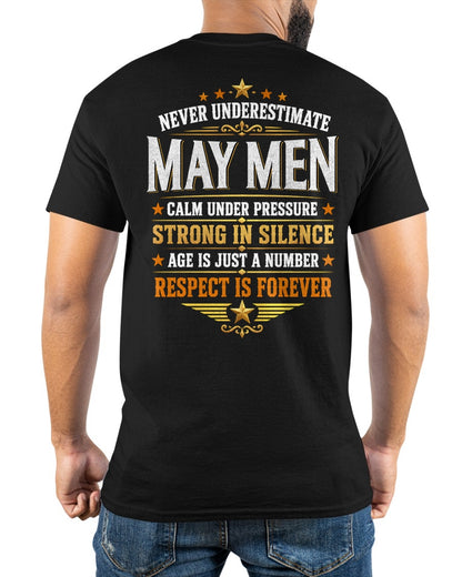 May Men Wolf Shirt – Calm Under Pressure, Respect Is Forever T-Shirt - From Boy - NTNT05 - (SKU2608-610-05)