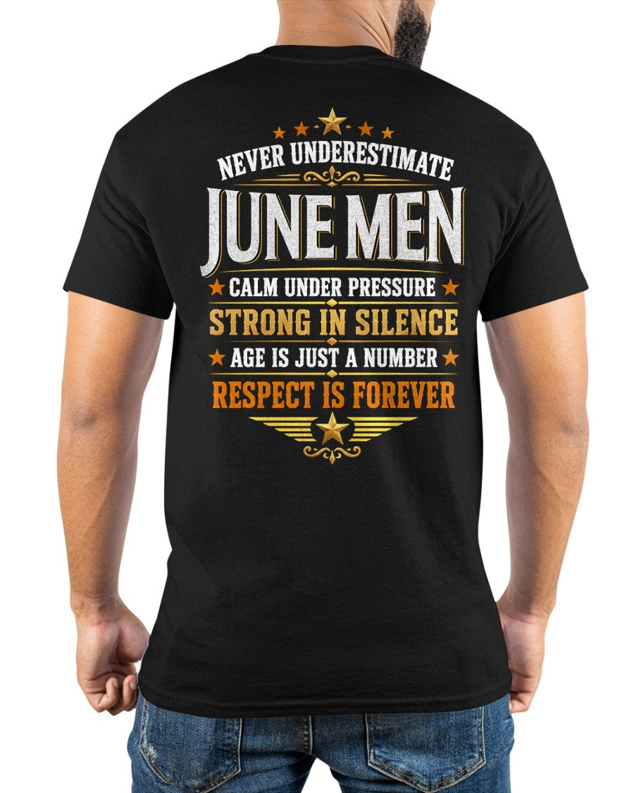 June Men Wolf Shirt – Calm Under Pressure, Respect Is Forever T-Shirt - From Boy - NTNT06 - (SKU2608-610-06)
