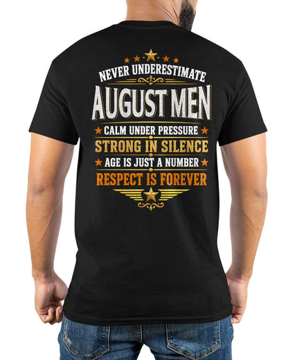 August Men Wolf Shirt – Calm Under Pressure, Respect Is Forever T-Shirt - From Boy - NTNT08 - (SKU2608-610-08)