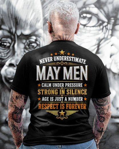 May Men Wolf Shirt – Calm Under Pressure, Respect Is Forever T-Shirt - From Boy - NTNT05 - (SKU2608-610-05)