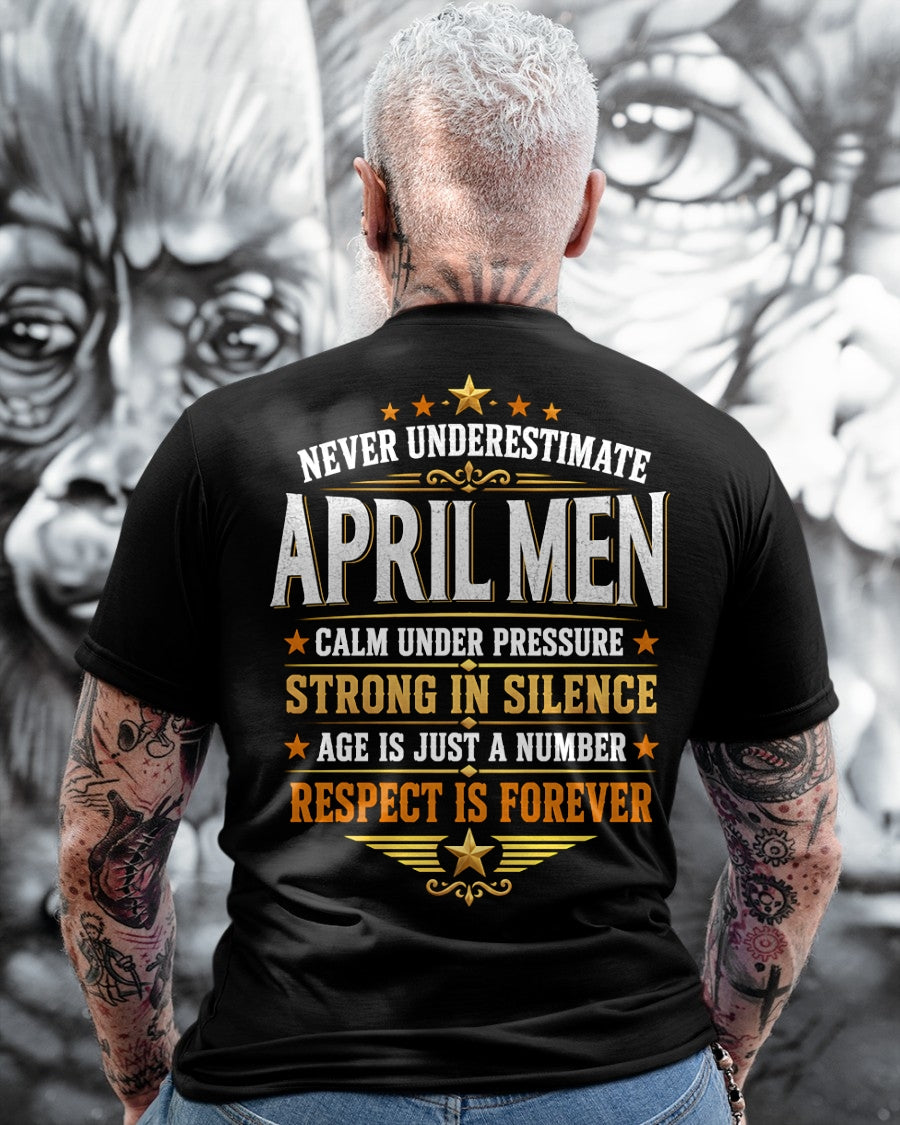 April Men Wolf Shirt – Calm Under Pressure, Respect Is Forever T-Shirt - From Boy - NTNT04 - (SKU2608-610-04)