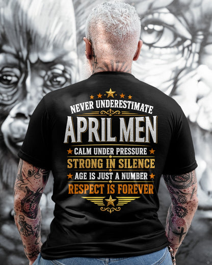 April Men Wolf Shirt – Calm Under Pressure, Respect Is Forever T-Shirt - From Boy - NTNT04 - (SKU2608-610-04)