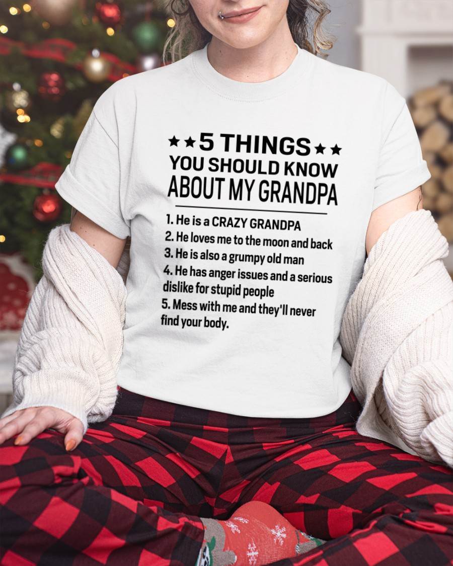 FIVE THINGS YOU SHOULD KNOW ABOUT MY GRANDPA - GIFT FROM GRANDPA - ntnt00 (SKU2603-134-00)
