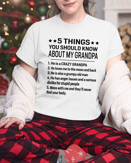 FIVE THINGS YOU SHOULD KNOW ABOUT MY GRANDPA - GIFT FROM GRANDPA - ntnt00 (SKU2603-134-00)