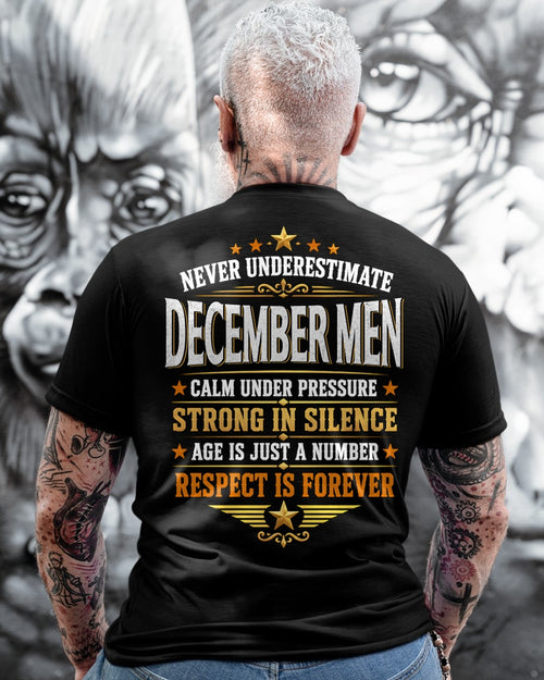 December Men Wolf Shirt – Calm Under Pressure, Respect Is Forever T-Shirt - From Boy - NTNT12 - (SKU2608-610-12)
