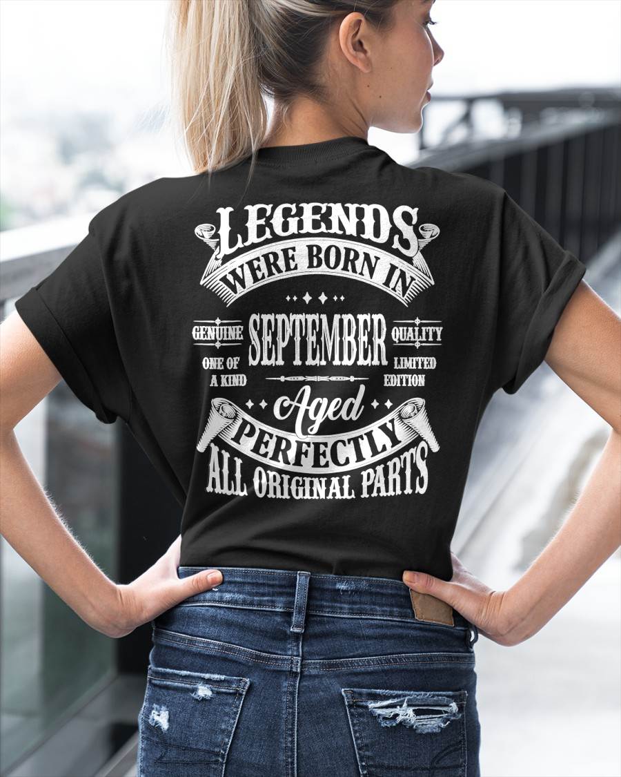 Legends Were Born In September - T Shirt For Woman - ntnt09 (SKU08-37-09)