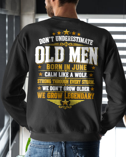 June Old Men Wolf Shirt – Calm Like a Wolf, We Grow Legendary T-Shirt - From Boy - NTNT06 - (SKU2608-611-06)