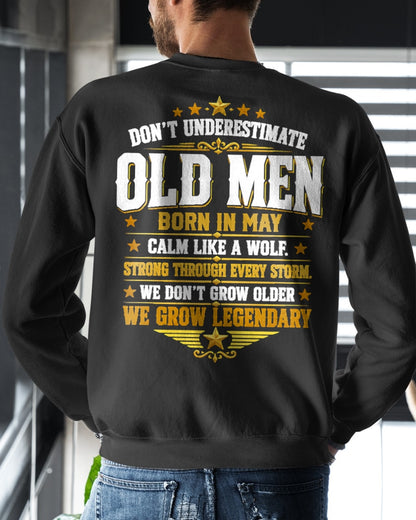 May Old Men Wolf Shirt – Calm Like a Wolf, We Grow Legendary T-Shirt - From Boy - NTNT05 - (SKU2608-611-05)