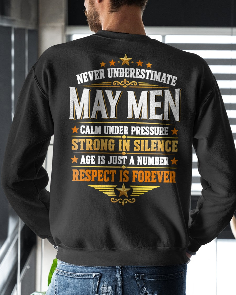 May Men Wolf Shirt – Calm Under Pressure, Respect Is Forever T-Shirt - From Boy - NTNT05 - (SKU2608-610-05)