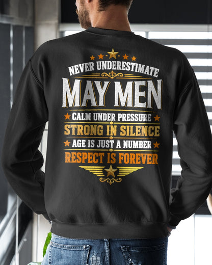 May Men Wolf Shirt – Calm Under Pressure, Respect Is Forever T-Shirt - From Boy - NTNT05 - (SKU2608-610-05)