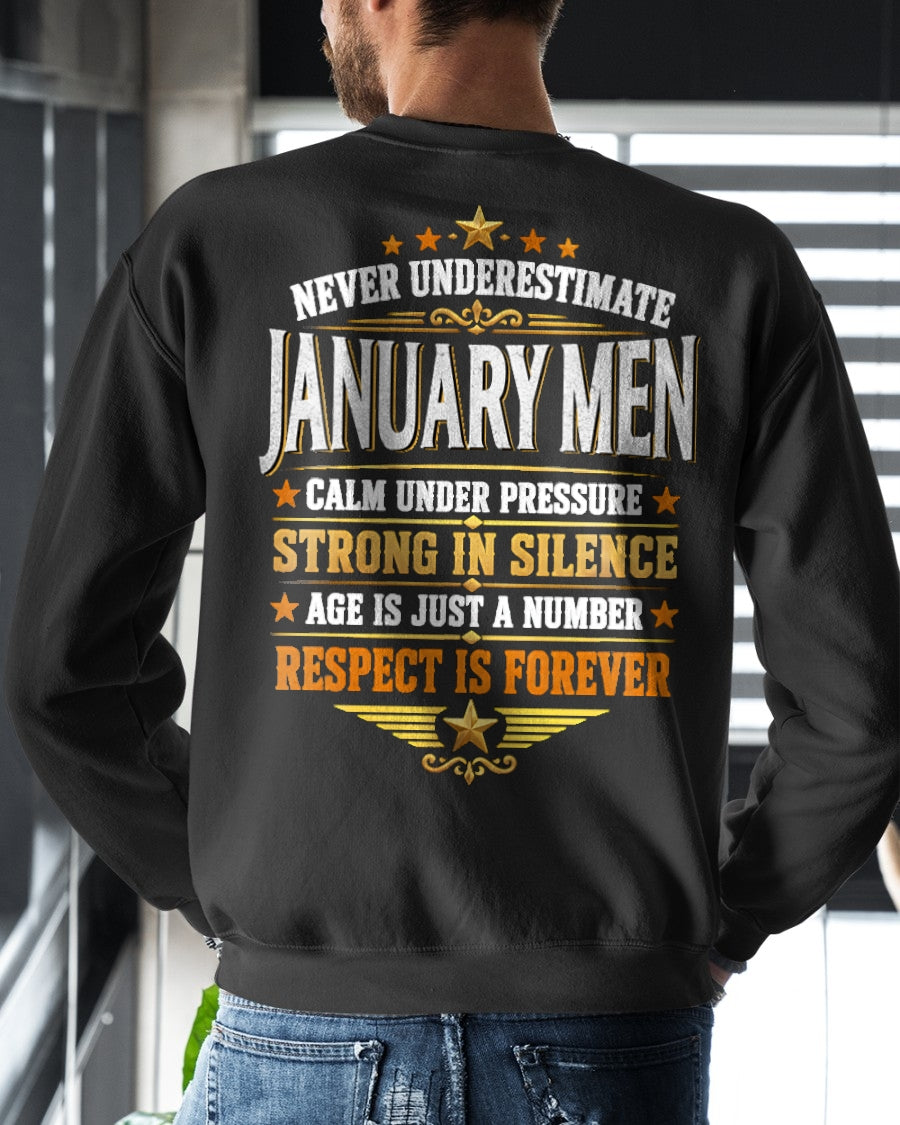 January Men Wolf Shirt – Calm Under Pressure, Respect Is Forever T-Shirt - From Boy - NTNT01 - (SKU2608-610-01)
