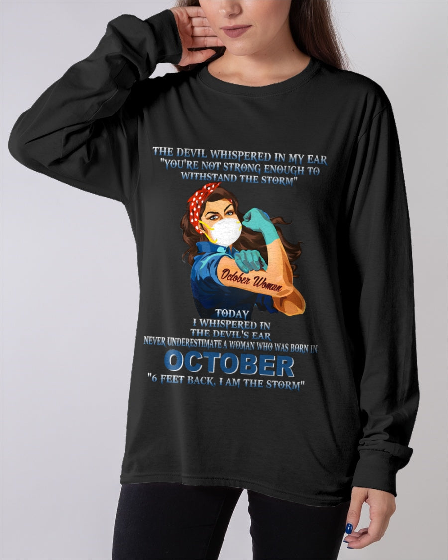 Never Underestimate A Woman Born In October – October Woman “I Am The Storm” - FMA / ntnt10 (SKU12-322-10)