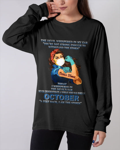 Never Underestimate A Woman Born In October – October Woman “I Am The Storm” - FMA / ntnt10 (SKU12-322-10)