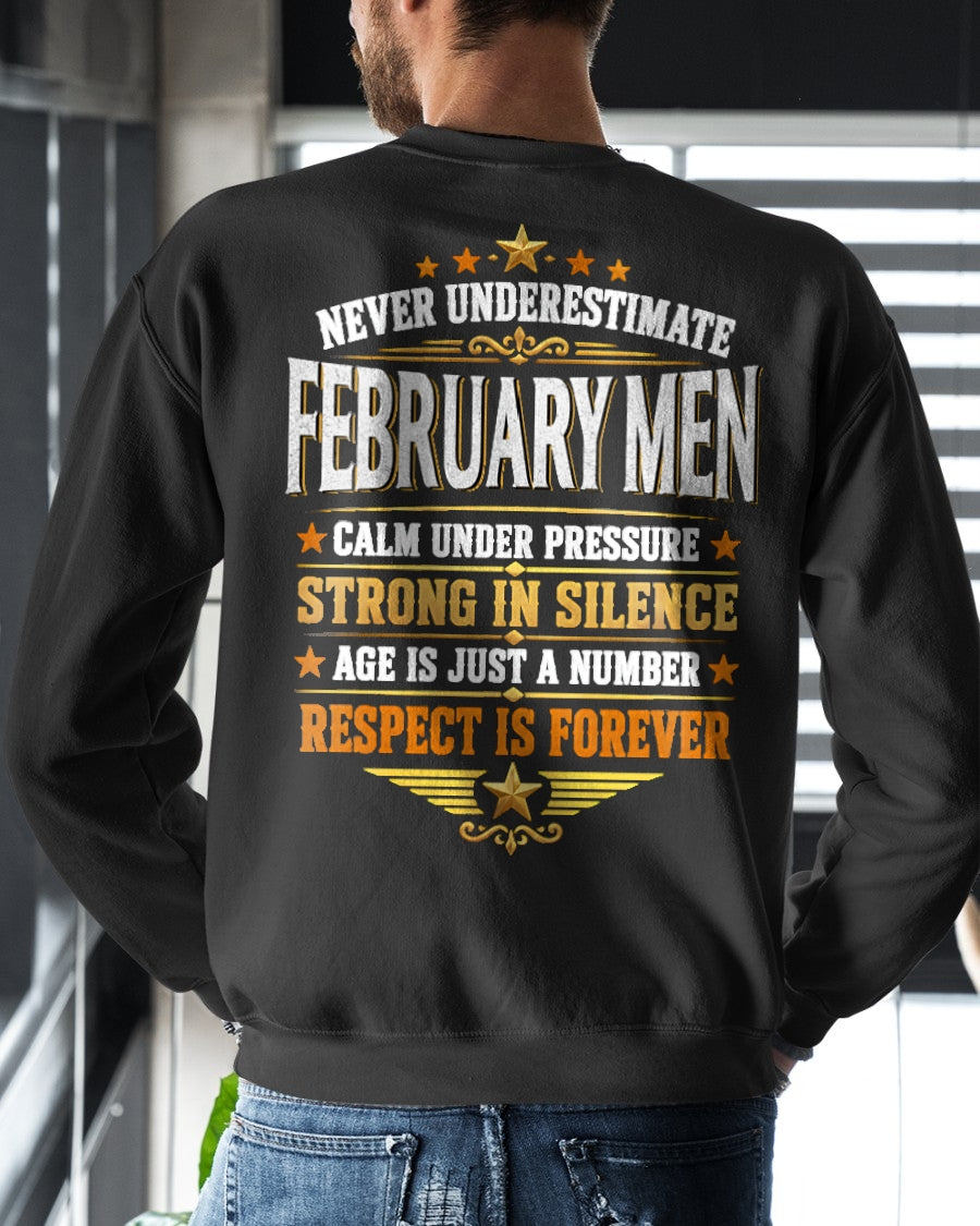 February Men Wolf Shirt – Calm Under Pressure, Respect Is Forever T-Shirt - From Boy - NTNT02 - (SKU2608-610-02)